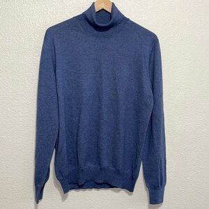 Pal Zileri 100% Wool Blue Turtleneck Sweater